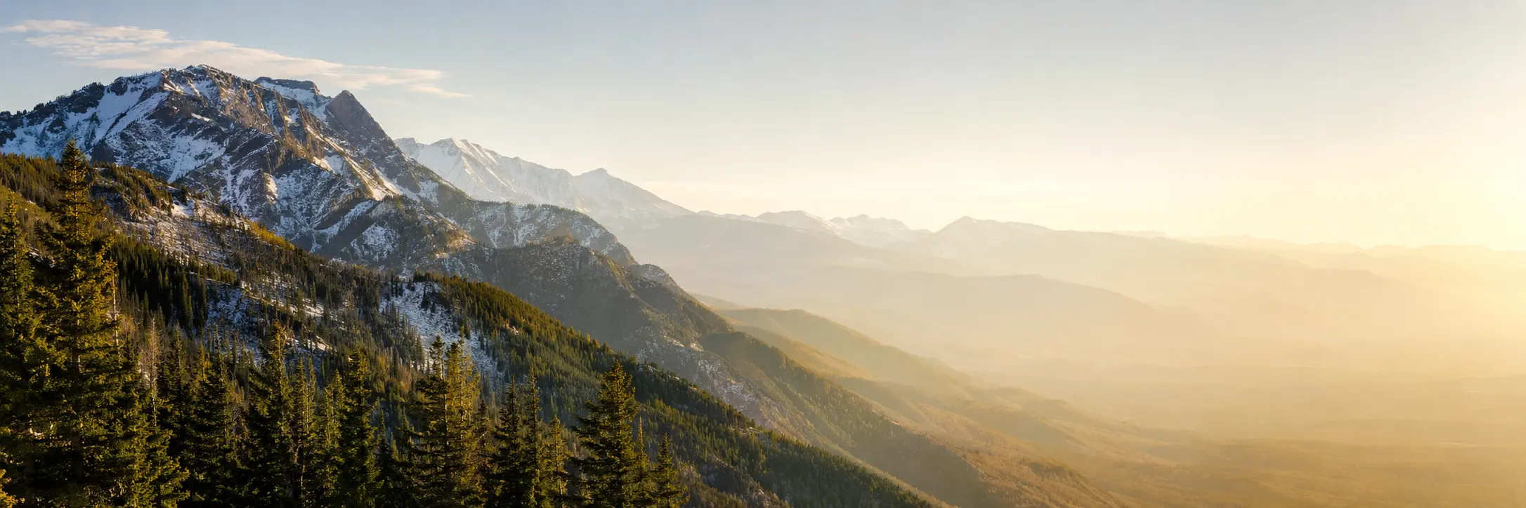 Sunlit Colorado Front Range landscape